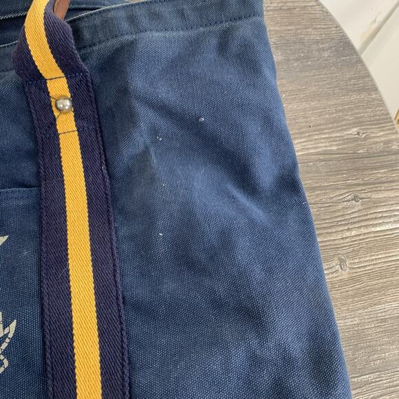 Vintage POLO Ralph Lauren Rugby PERSEVERANTIA DUCK CANVAS Shoulder Tote Bag - Picture 3 of 11